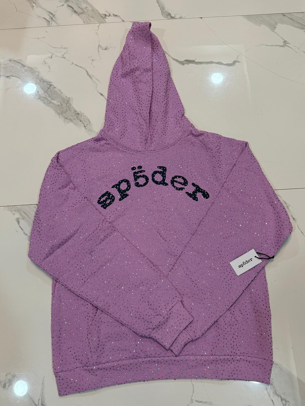 Sp5der sweaters 'purple sparkles'
