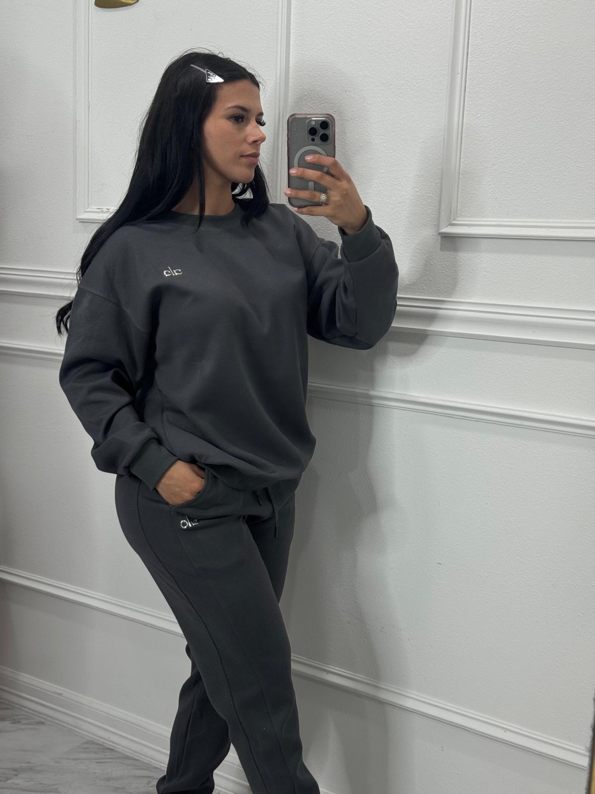 DARK GRAY PANTS SET