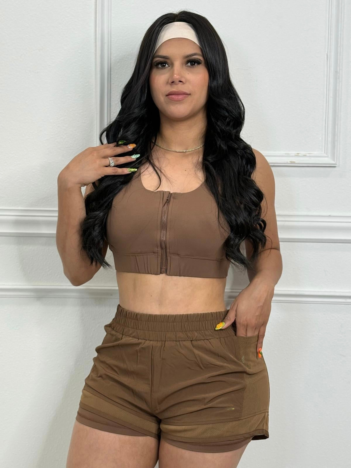 Brown Short set