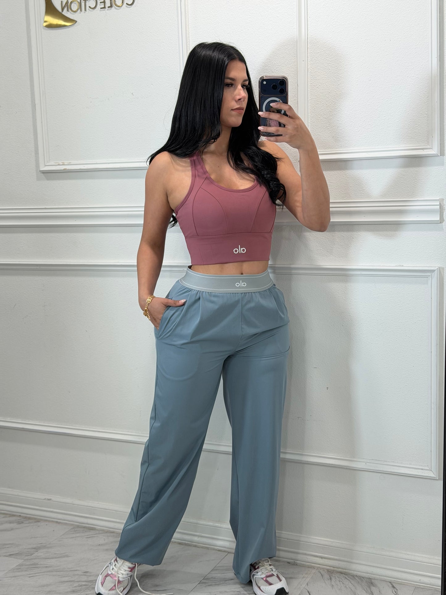 Pink sport bra