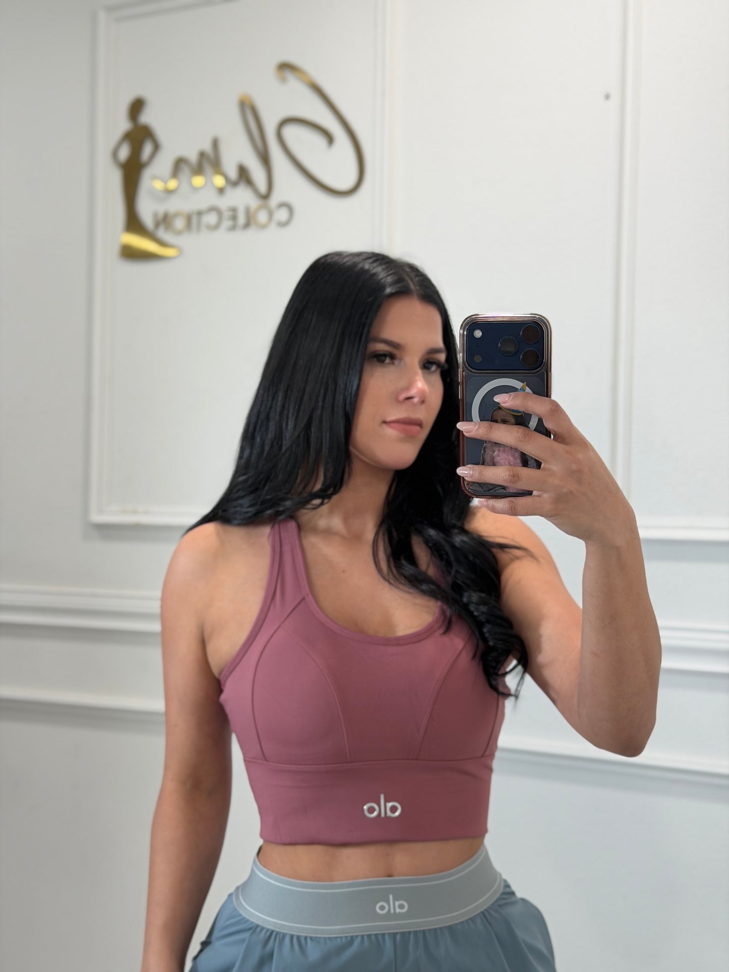 Pink sport bra