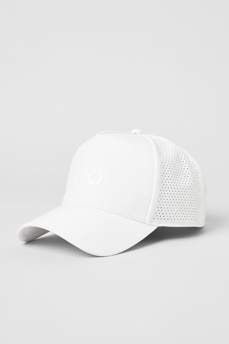 White Performance District Trucker Hat