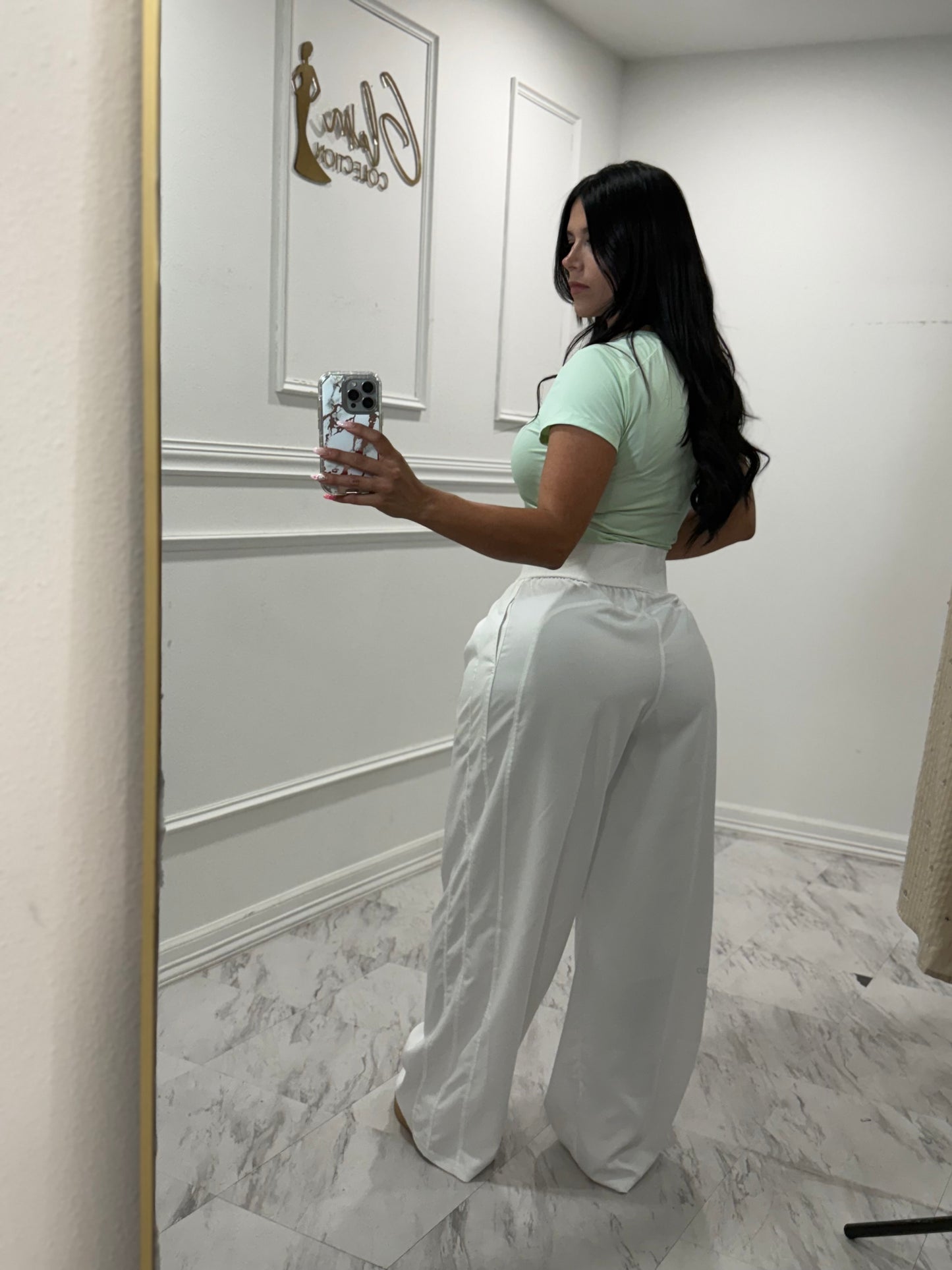 White loose pants