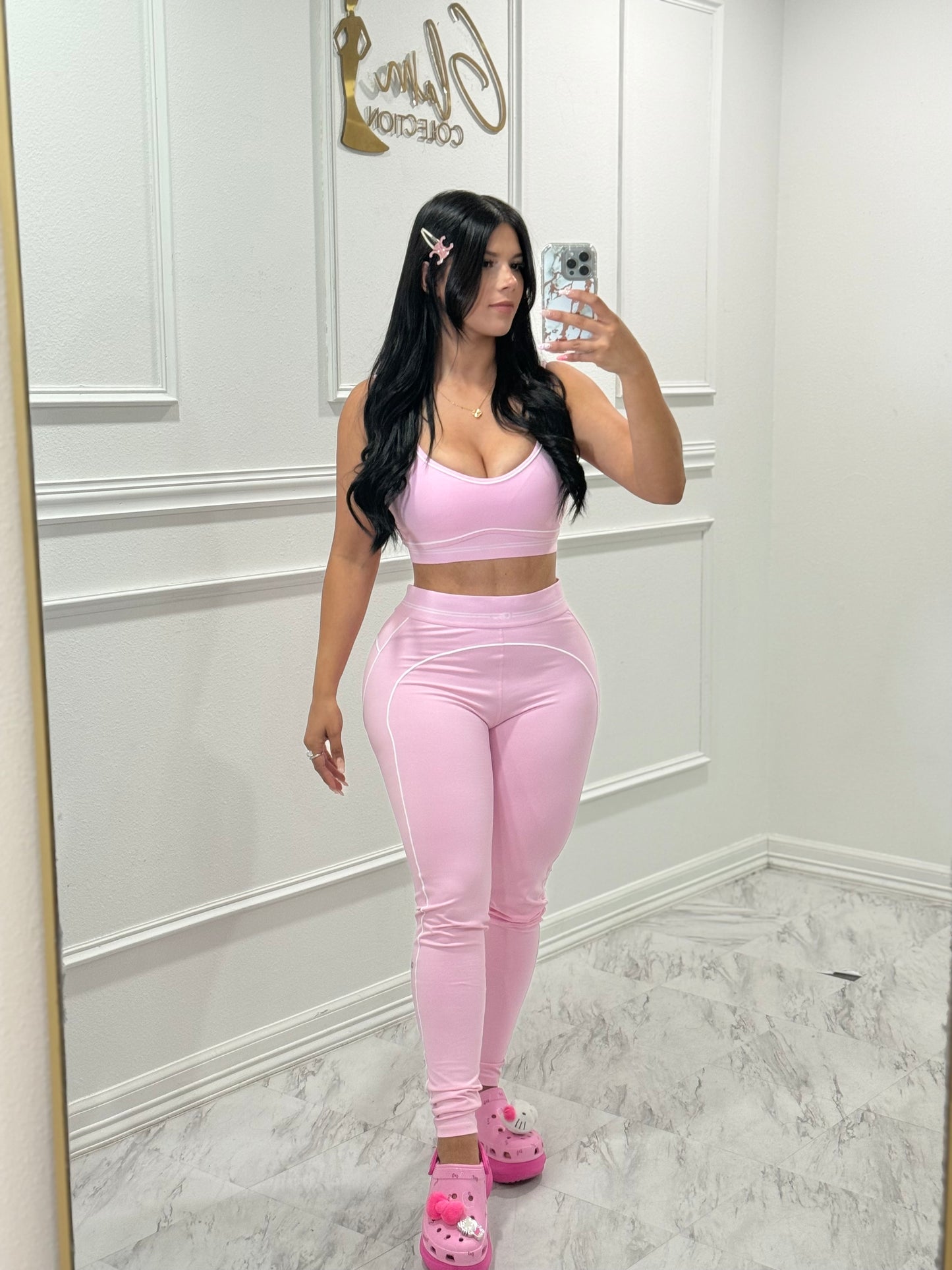Pink leggings set