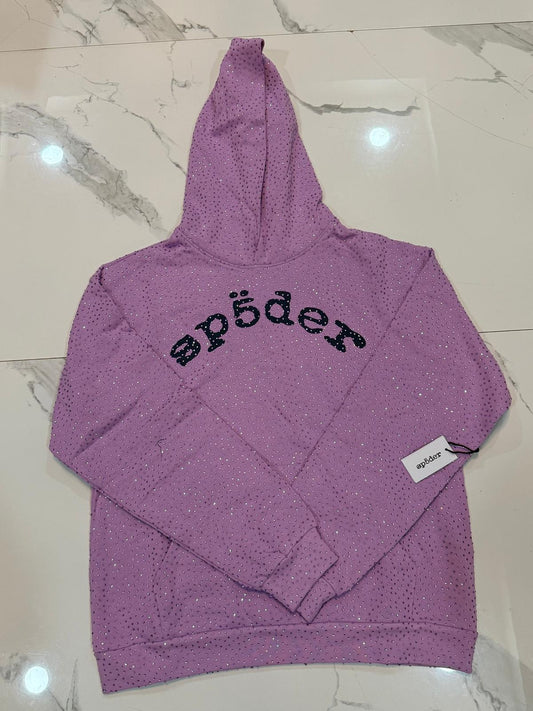 Sp5der sweaters 'purple sparkles'