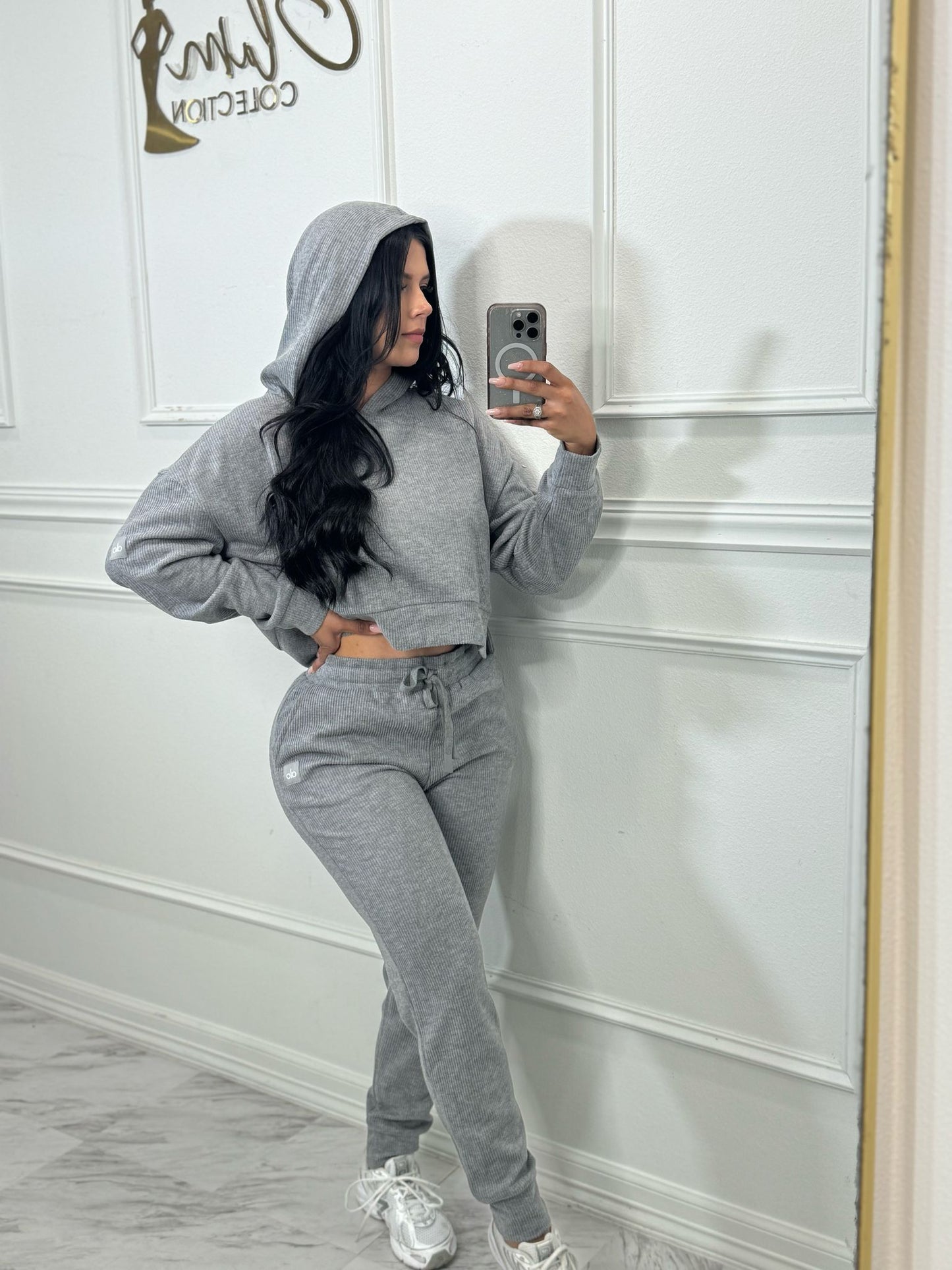 Gray-light pants set