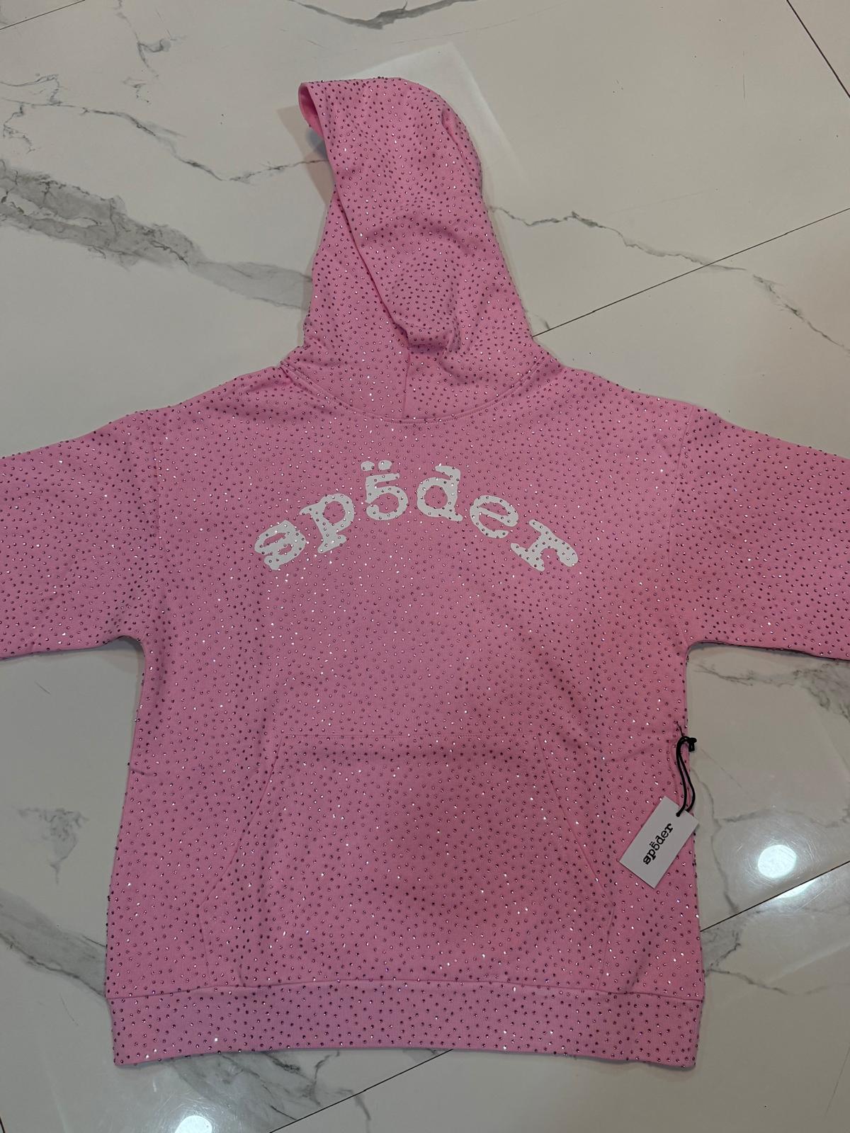Sp5der sweaters 'pink sparkles'