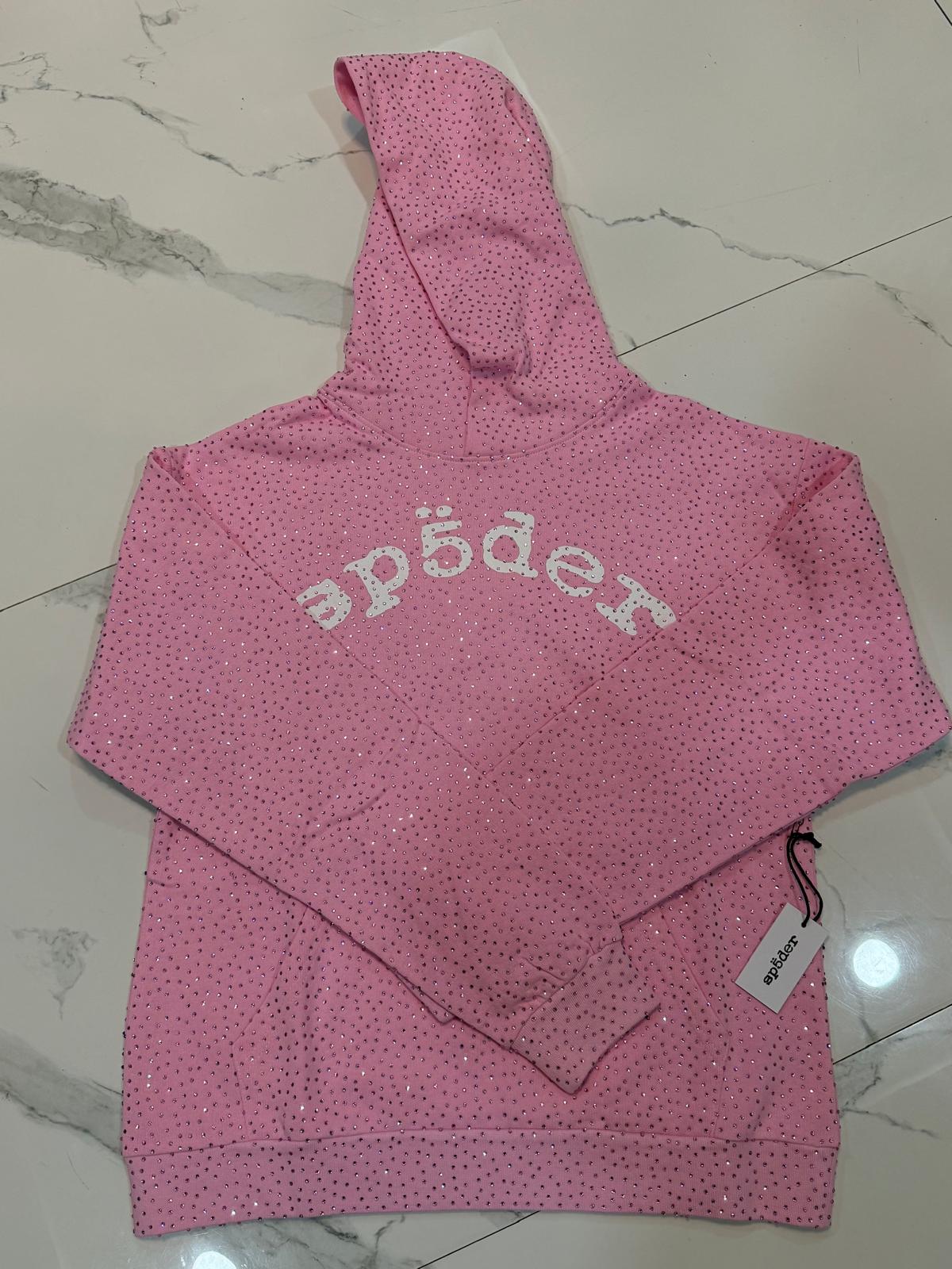 Sp5der sweaters 'pink sparkles'