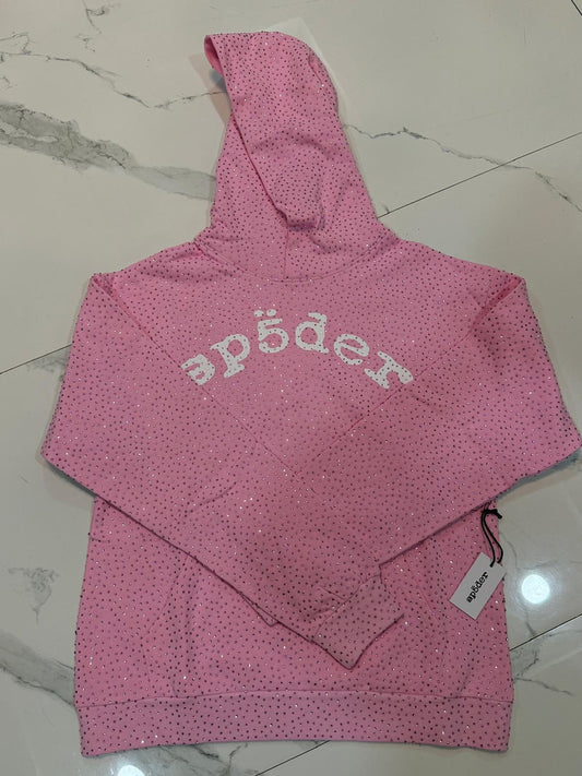 Sp5der sweaters 'pink sparkles'