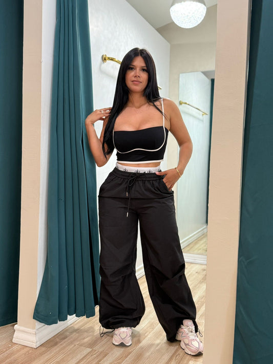 High waist loose pants