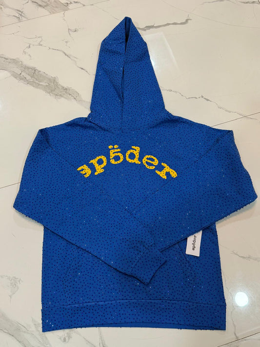 Sp5der sweaters 'blue sparkles'